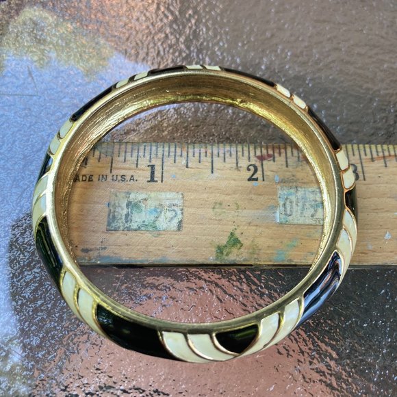 J Crew black, gold and white bangle bracelet - Picture 4 of 8